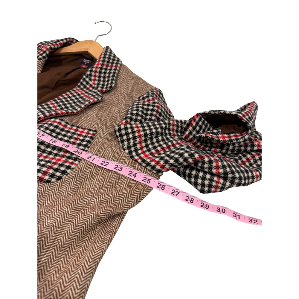 Rowing Blazers x Target Mens Patchwork Suit XL Herringbone Plaid Brown Red 2pc - Picture 7 of 15